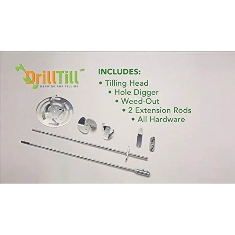 

Drill Till 3 in 1 Smartest Gardening Tools for Weeding Tilling and Bulb Planting Includes Hole Digger for Plants Weeding Tool 2