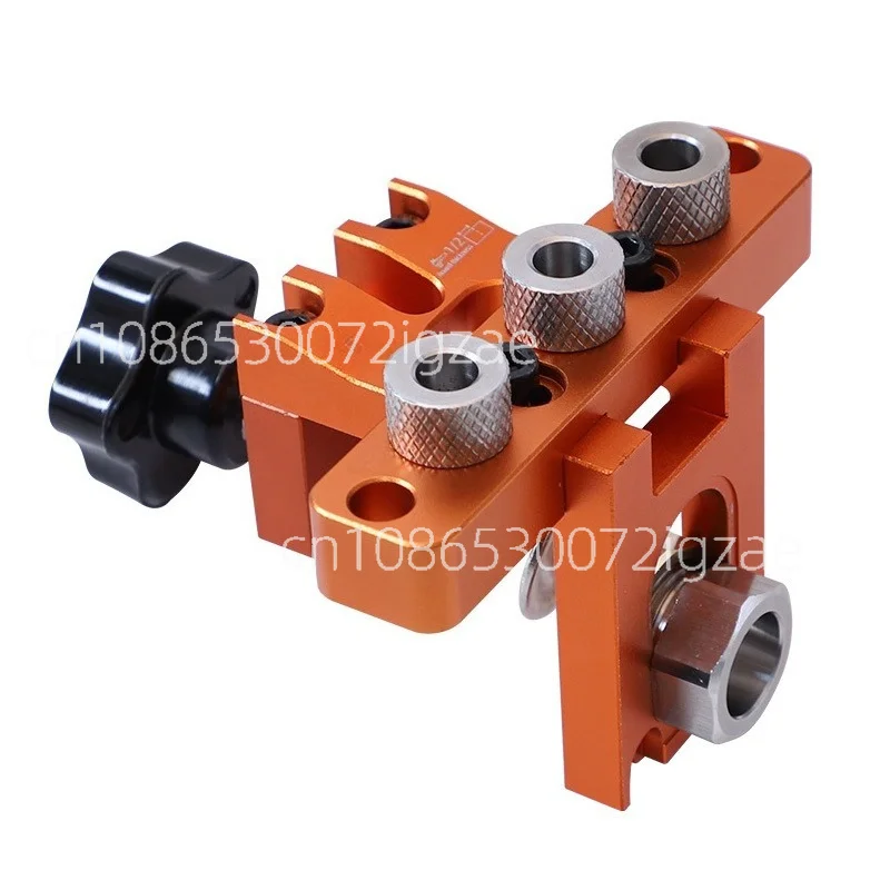 Woodworking three-in-one punching positioner connector rebound device opening positioning, furniture board splicing DIY tool