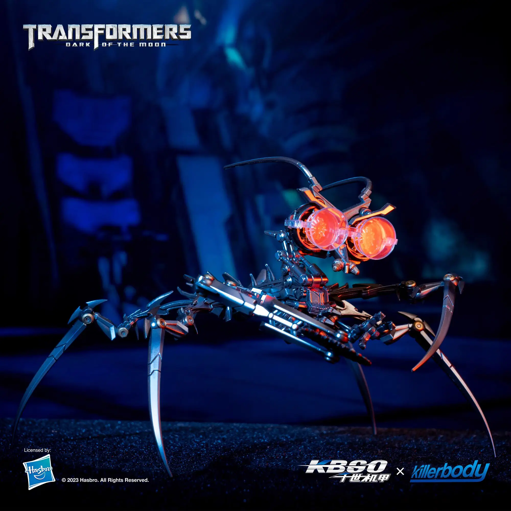 

Коллекционная фигурка Killerbody Transformers MRP Scalpel Premium - 32 точки артикуляции, светящиеся глаза с LED-подсветкой, очки в стиле панк