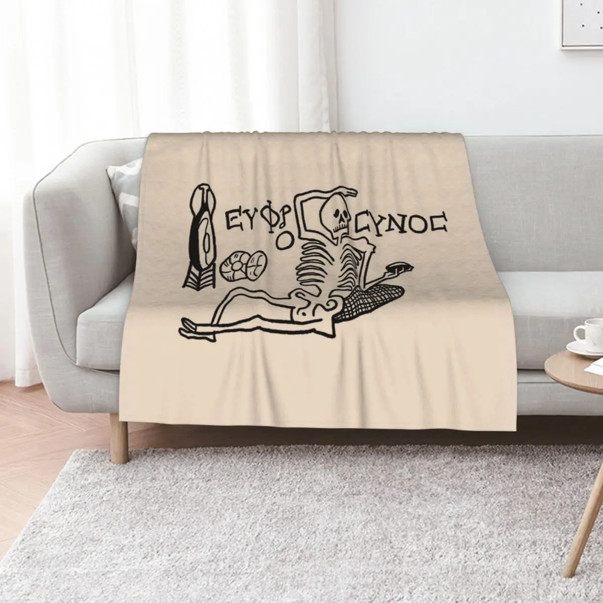 

Be Cheerful, Live Well Skeleton Throw Blanket Summer Beddings Weighted Blankets For Bed manga Blankets