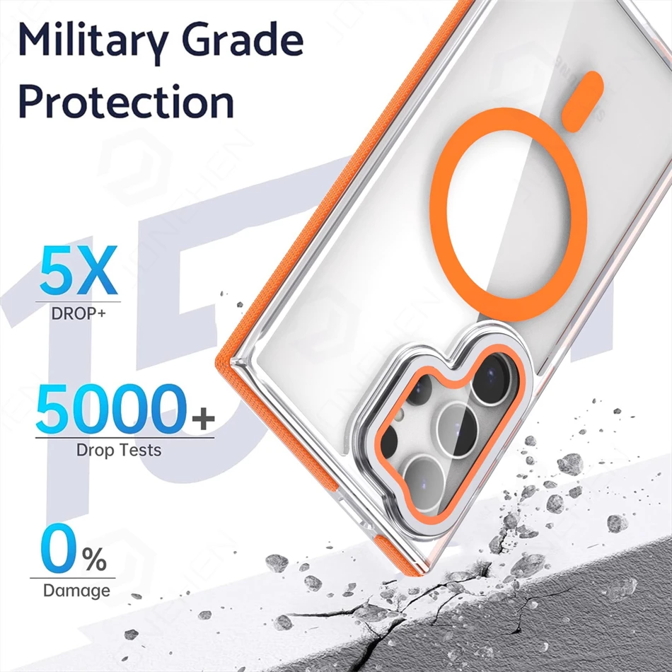 Magnetic Camera Lens Holder Transparent For Magsafe Shockproof Case For Samsung Galaxy S25 Plus S24 S23 S26 Ultra Armor Cover - view 5