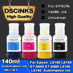 140ml x 4PC Sublimation Ink For Epson L8168 L8188 ET-8500 ET-8550 L8160 L8180 Printer for Epson 013 014 552 114 115 011 012 tank