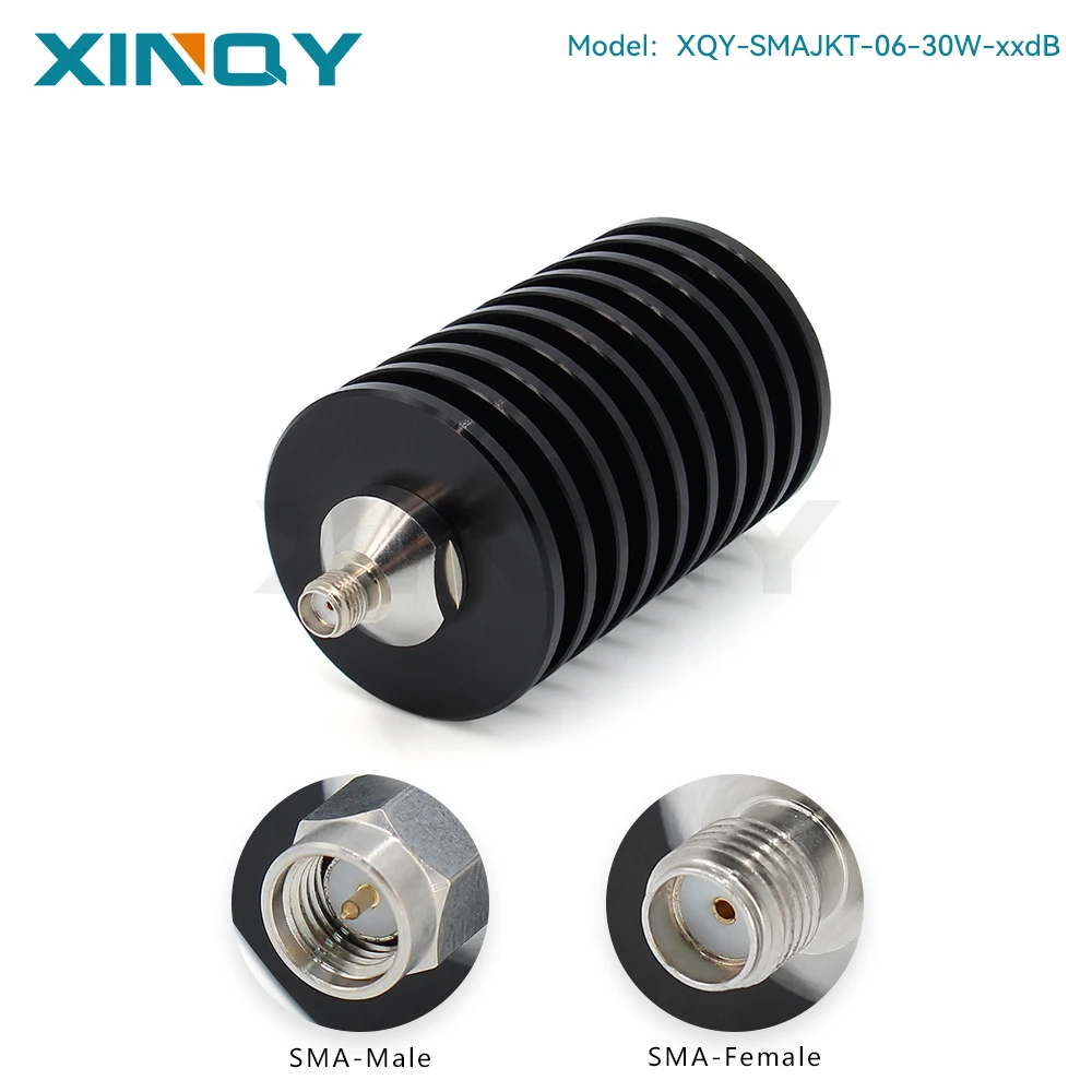 XINQY 30W High Power SMA-JKT Fixed Attenuator, DC-6GHz Signal/Power Attenuator, Available Values: 1dB, 3dB, 6dB, 15dB, 20dB, 30dB, 40dB