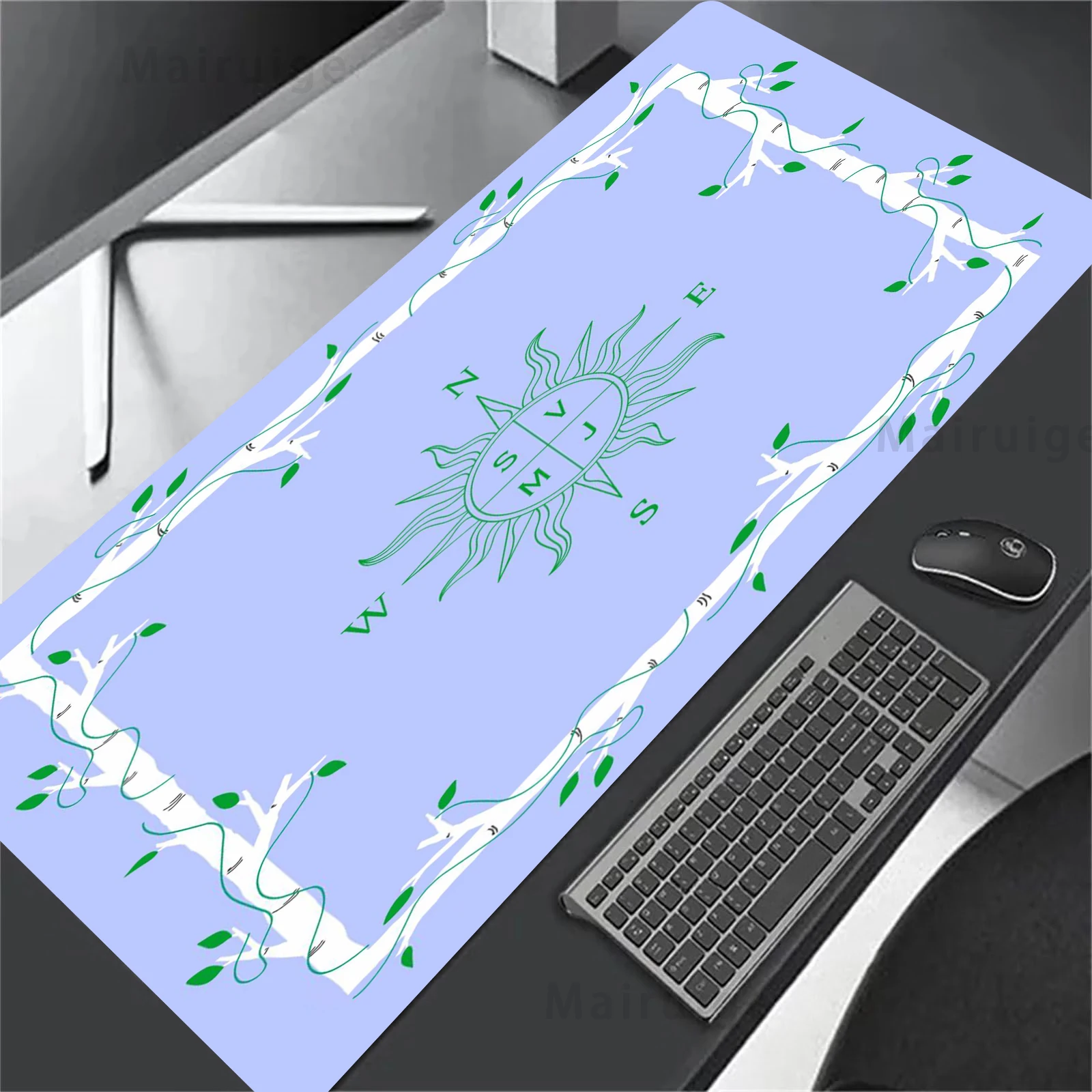 Compass Mousepad Gaming Computer Desk Accessories Purple Large Mouse Pad Setup Desk Pad Pc Gamer Complete Keyboard Pad Carpet