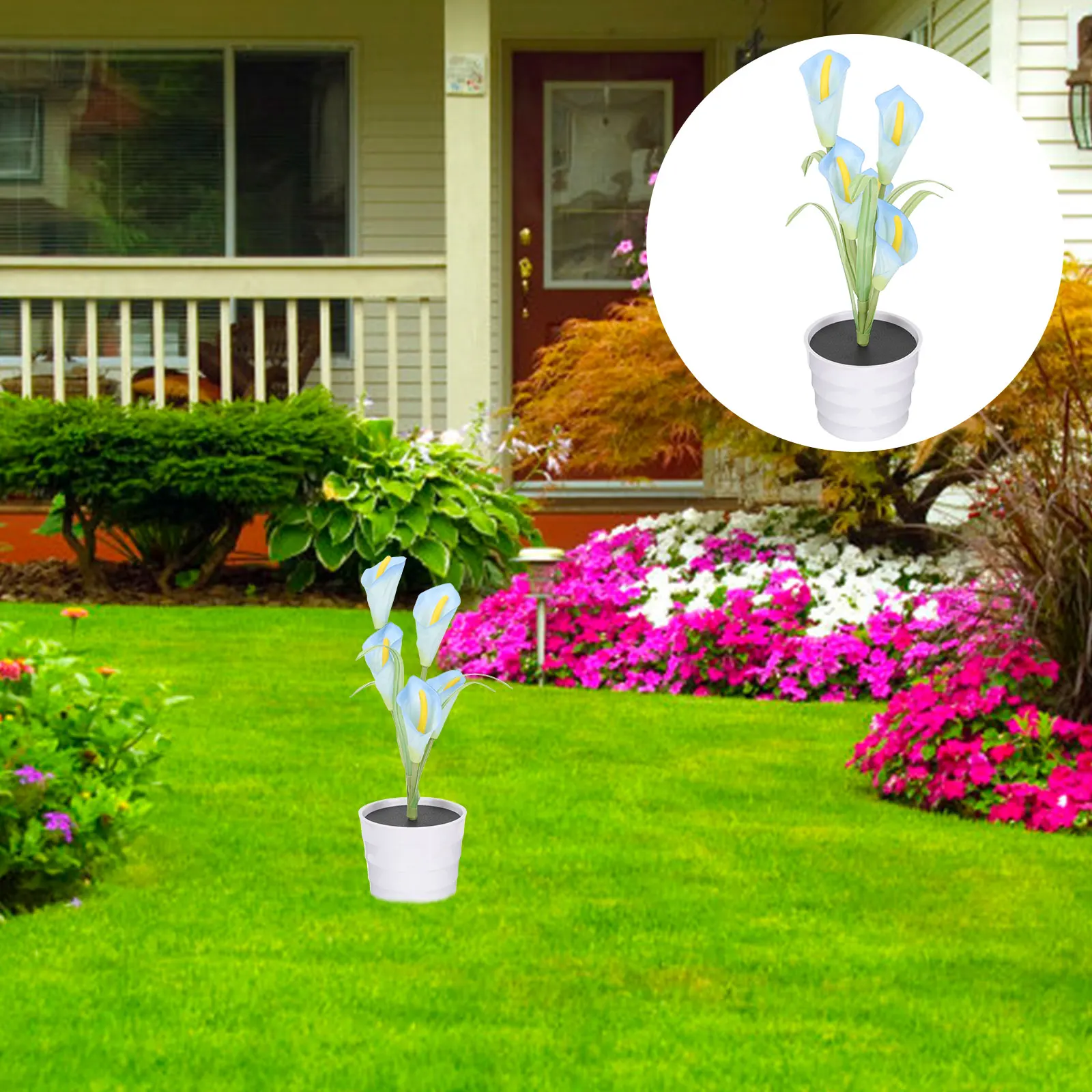 

Solar Flower Light Outdoor Decorative Garden Lamp for Yard Pathway Lawn Patio Solar Powered Waterproof LED Bloom Decoration