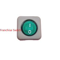 10PCS R2 large rocker ship type switch R21-22C-36 four-foot round green light high current 15A