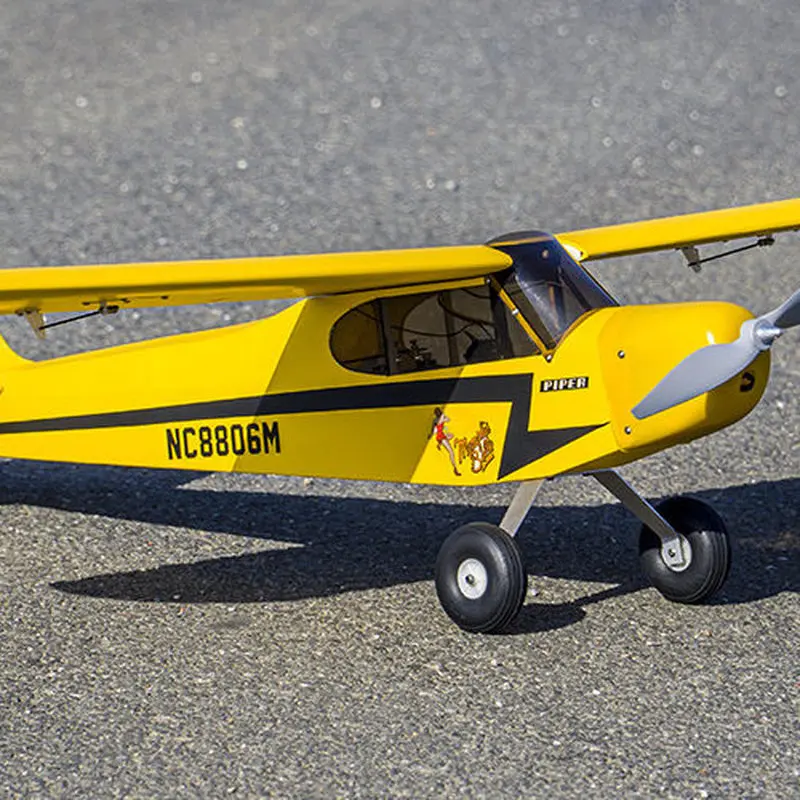 Avión eléctrico con control remoto, 1,2 m, 30e, ala fija de cuatro canales, J3, Animal joven, modelo de madera ligera, Material Diy