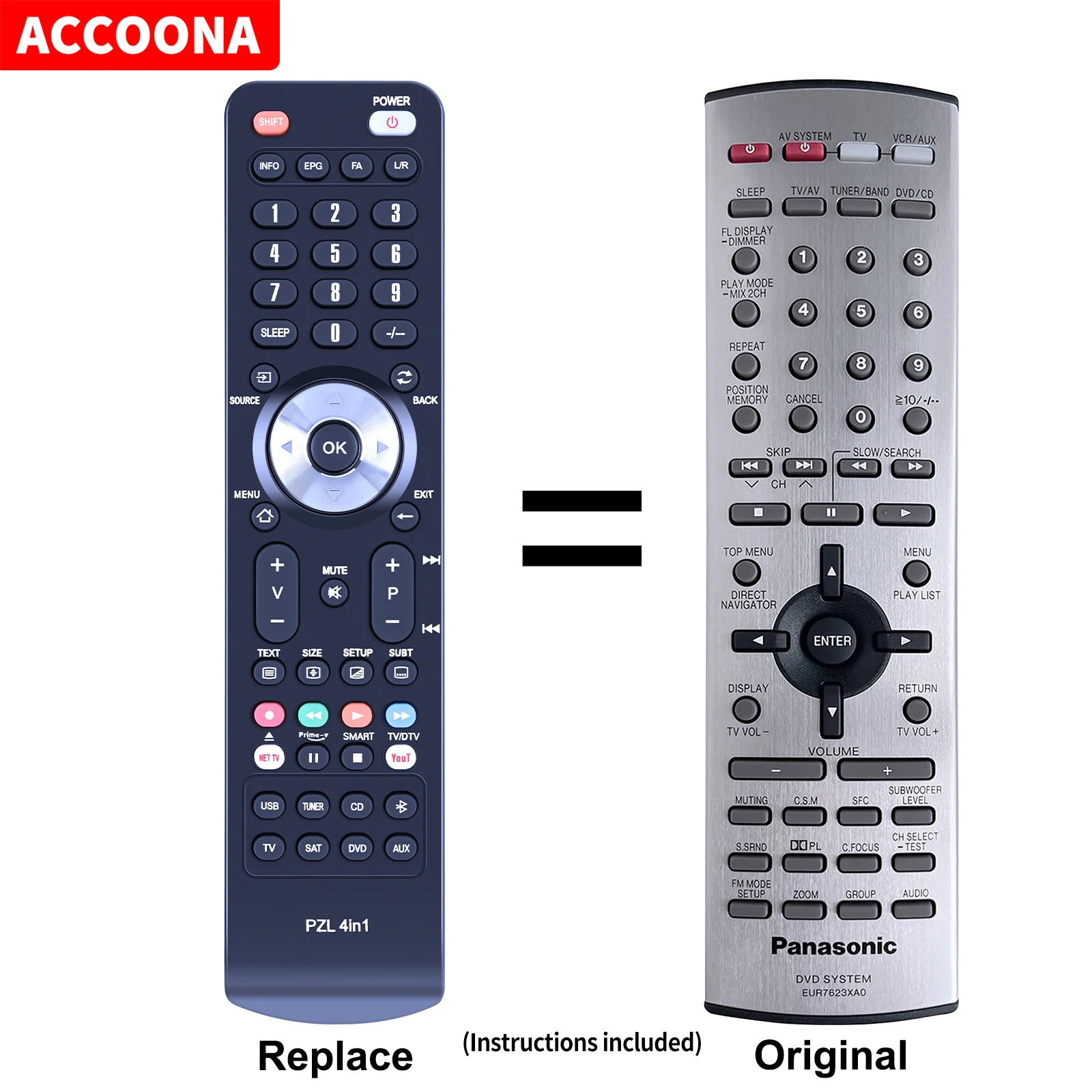 

Remote control EUR7623X40 EUR7623XAO EUR7623X20 for Panasonic SA-HT500ES SA-HT850 SC-HT500ES SC-HT850 DVD Home Theater