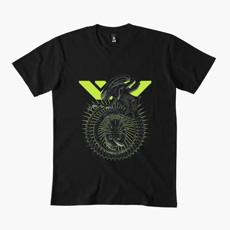 

80s Retro Sic fi Alien Gift T Shirt Weyland Yutani Lv 426 Xenomorph Graphic Clothes 0312 100% cotton print All size tops S-6XL