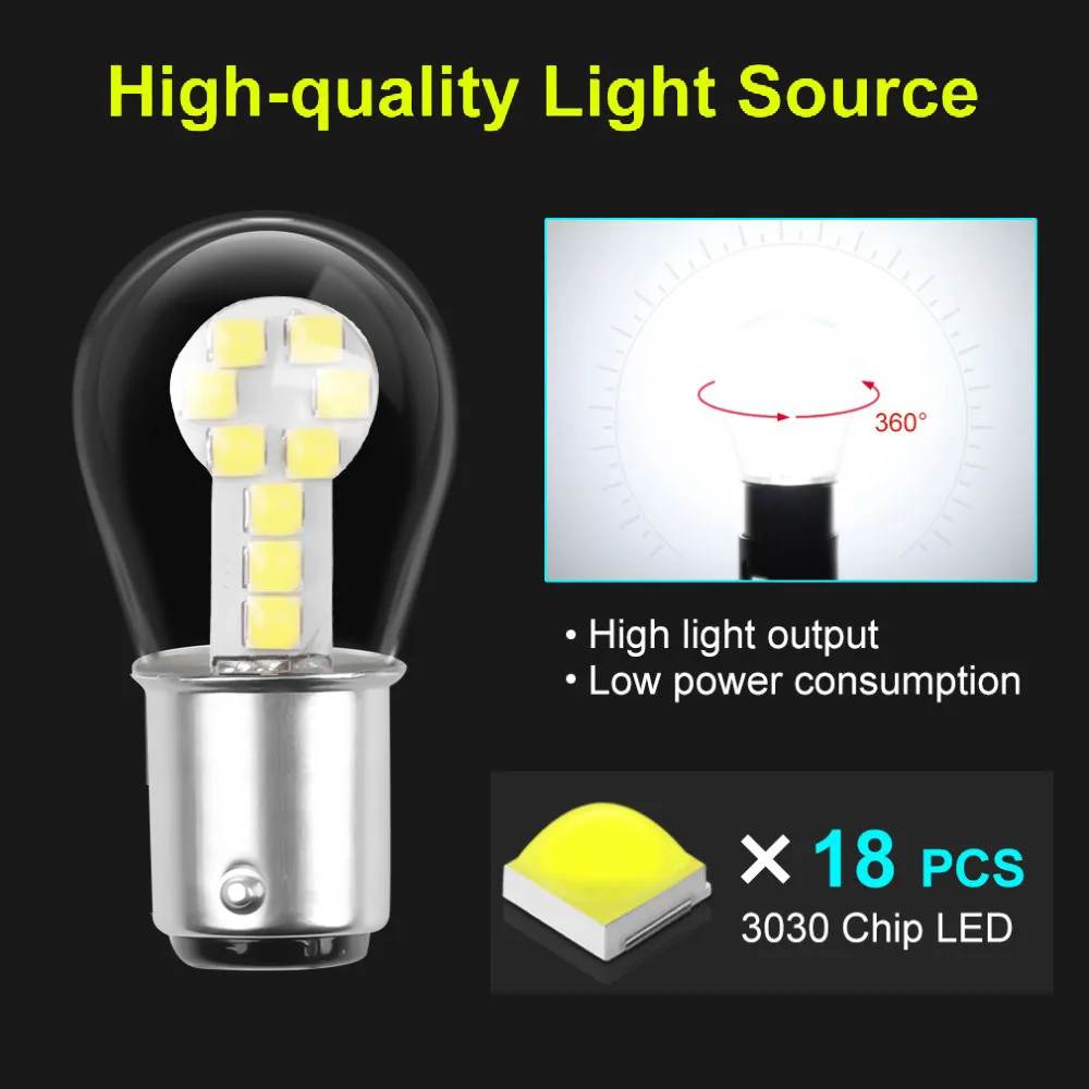 1PCS 3030 chips led P21W ba15s car light  1156 auto vehicle reverse turning signal bulb lamp DRL white 6000K 12v 24v