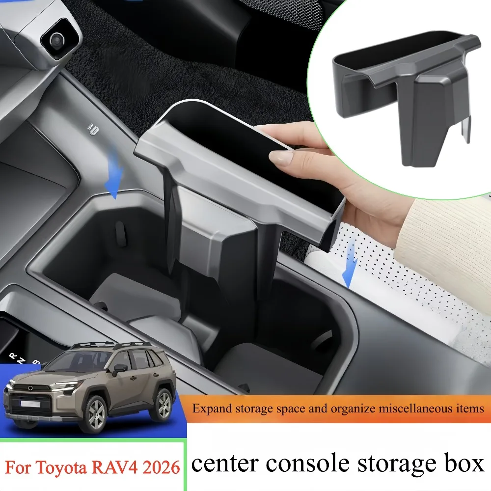 Center Console Hanging Storage Box Fit Toyota RAV4 2026, Car Interior Organizer Tray Accessories