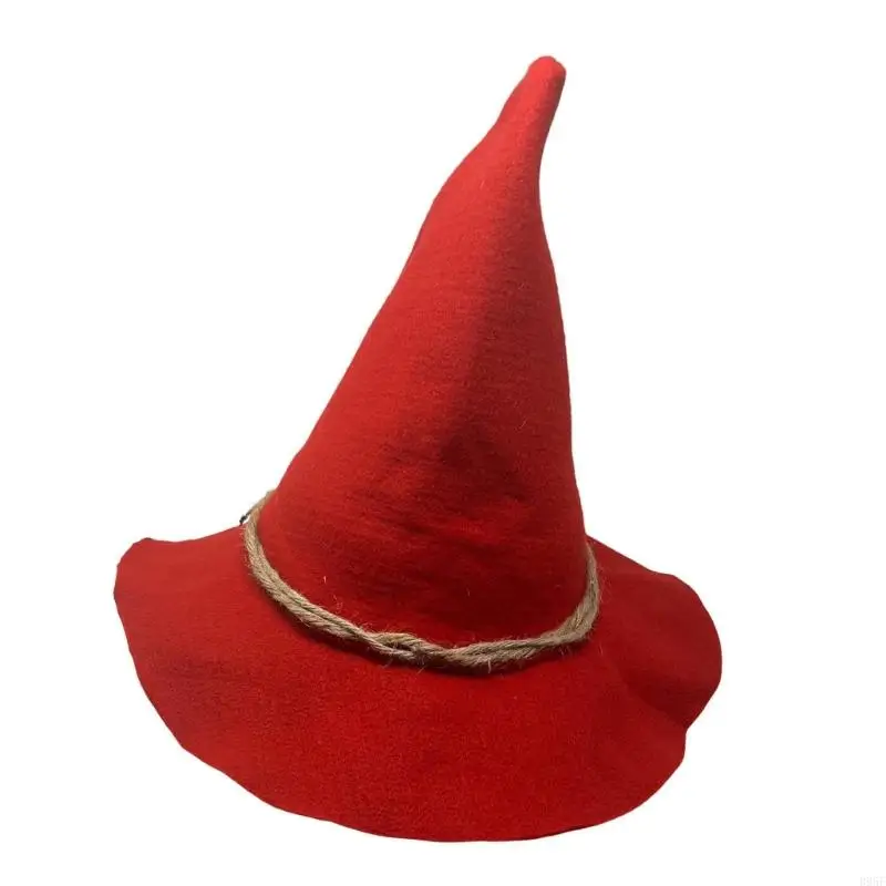 B95F Halloween Scarecrows Witch Hat Lolitas Cosplay Witch Hat Magical Wizard Hats