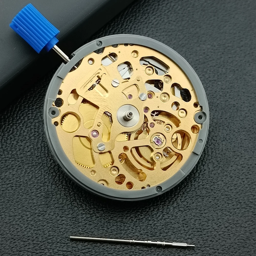 Gold NH71A automatic mechanical hollow movement NH71 watch accessories hollow watch replace high-precision movement accessories