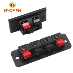 【5-1PCS】Plastic 2/4 Positions Connector Terminal Push In Jack Spring Load Audio Speaker Terminals Breadboard Clip
