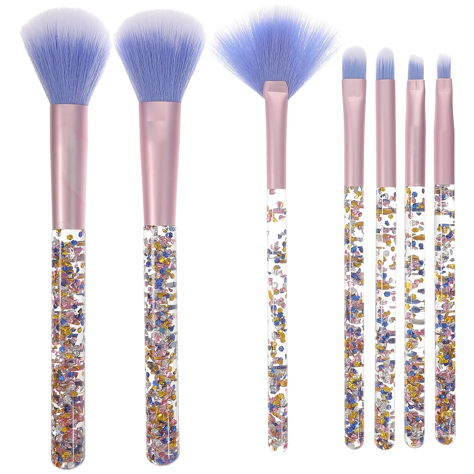 Juego de brochas de maquillaje para mujer, herramientas correctoras de mezcla de sombra de ojos profesional portátil, 7 Uds.