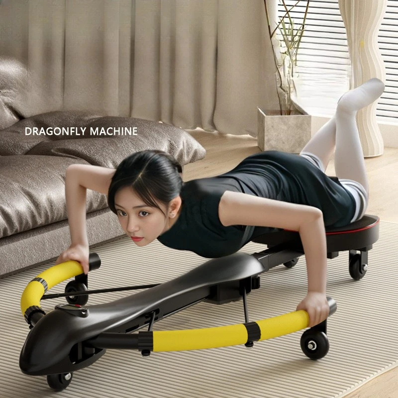 Auto Rebound Abdominal Trainer, Home Foldable Waist Fitness Workout Machine