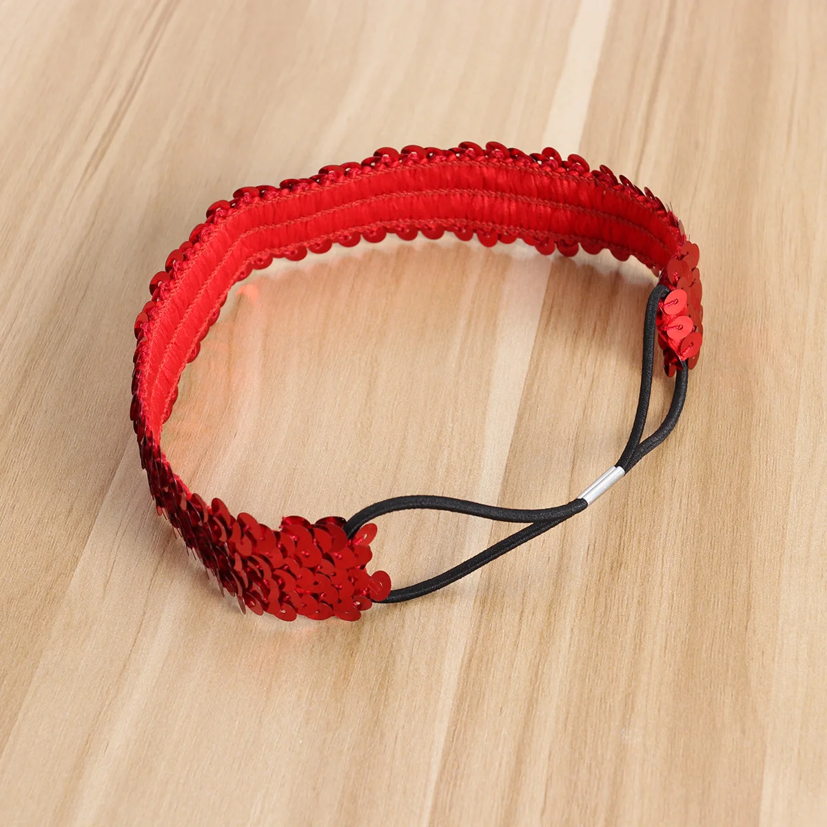 

HONITANO 6pcs Sequin Hair Ties Elastic Headbands for Women Silver Hair Accessories Random Color Gems Rope