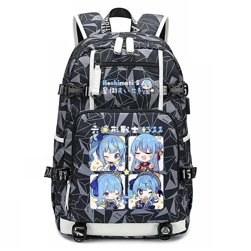 Neuer Hoshimachi Suisei Rucksack mit Hochwertiger Farbgebung, Animationsmotiv, Großem Fassungsvermögen, Tragbar und Wasserabweisend für die Schule – Detail 6