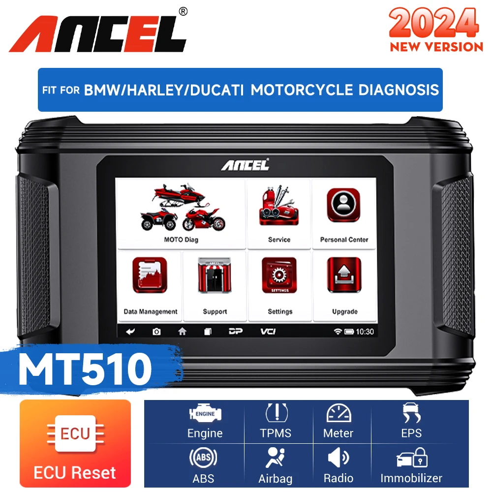 ANCEL MT510 Motorcycle Diagnostic Tool for BMW All System Diagnosis Motorcycle Scanner for HARLEY Motor Code Reader for DUCATI