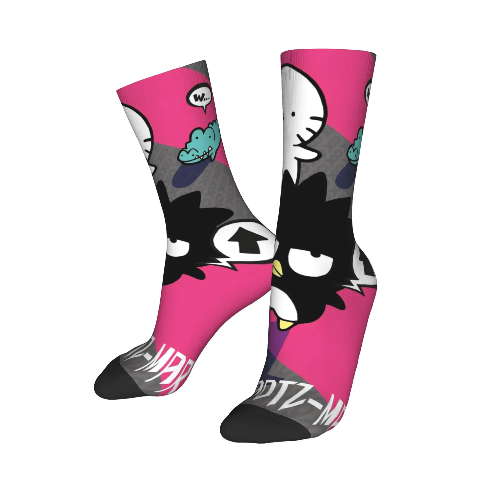 

Зимние теплые модные женские и мужские носки Badtz Maru с героями мультфильмов, впитывающие пот баскетбольные носки