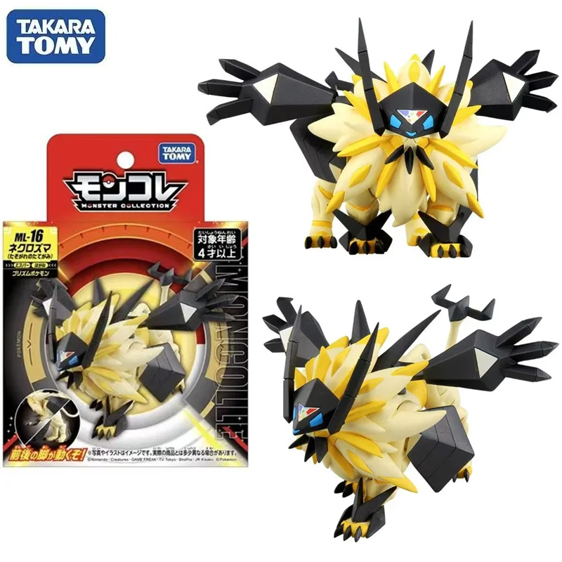 En stock, figuras de Pokémon Takara Tomy Tomica Moncolle Ex ML-16 Necrozma Dusk Mane Pop, juguete en miniatura de anime, adorno de escritorio, regalo