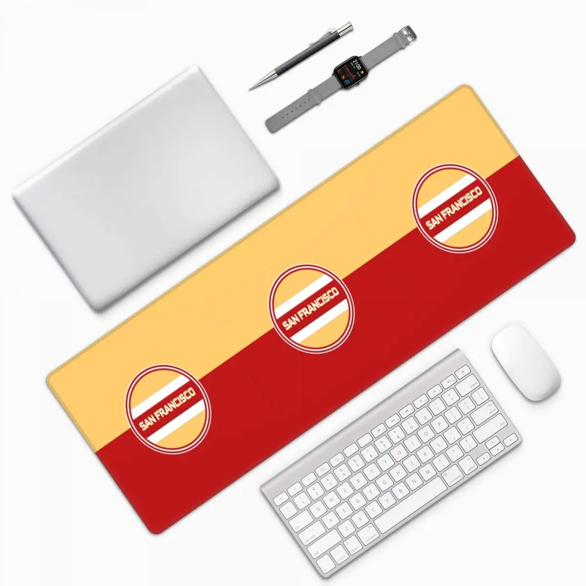 San Francisco City Logo Large Mouse Pad Computer Keyboard Mouse Mat Gamer PC Laptop Desk Mat Office Accessories Table Mats