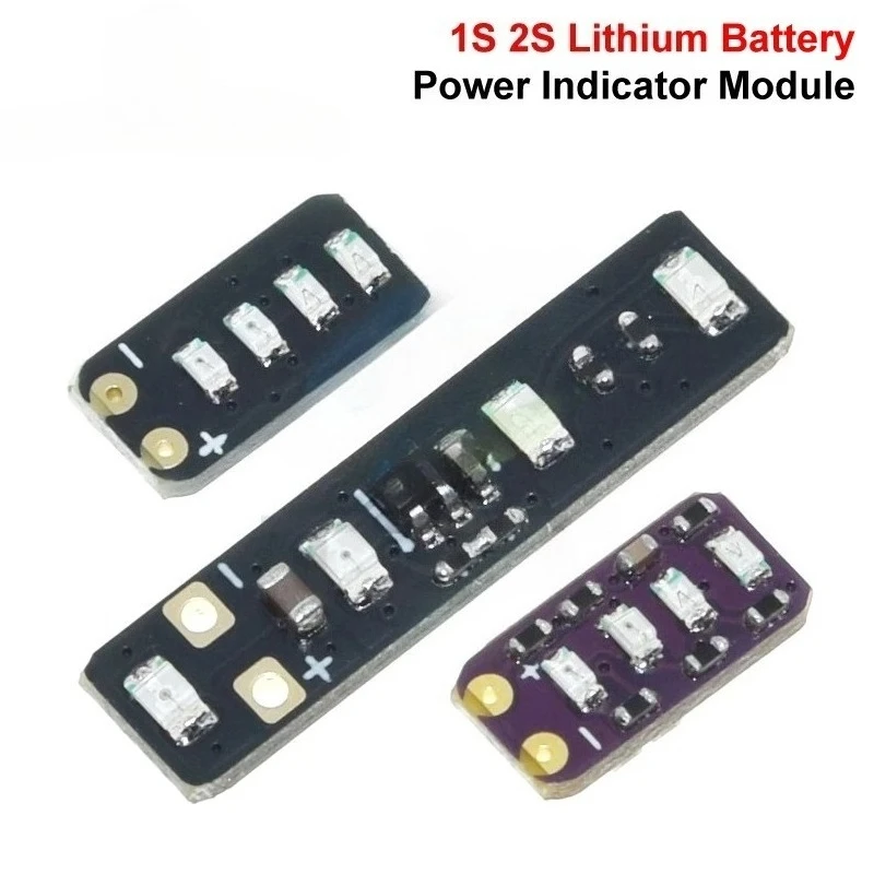 1/5/10PCS 3.7-4.2V Metering Module 1S 2S Ternary Lithium Battery Power Display LED Light Mini For Electricity Display