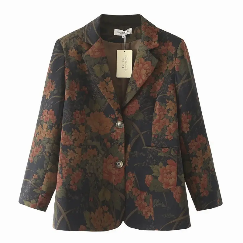 Giacca da abito modello per donna 203 primavera e autunno nuova moda blazer Casual stampati monopetto di grandi dimensioni Z767