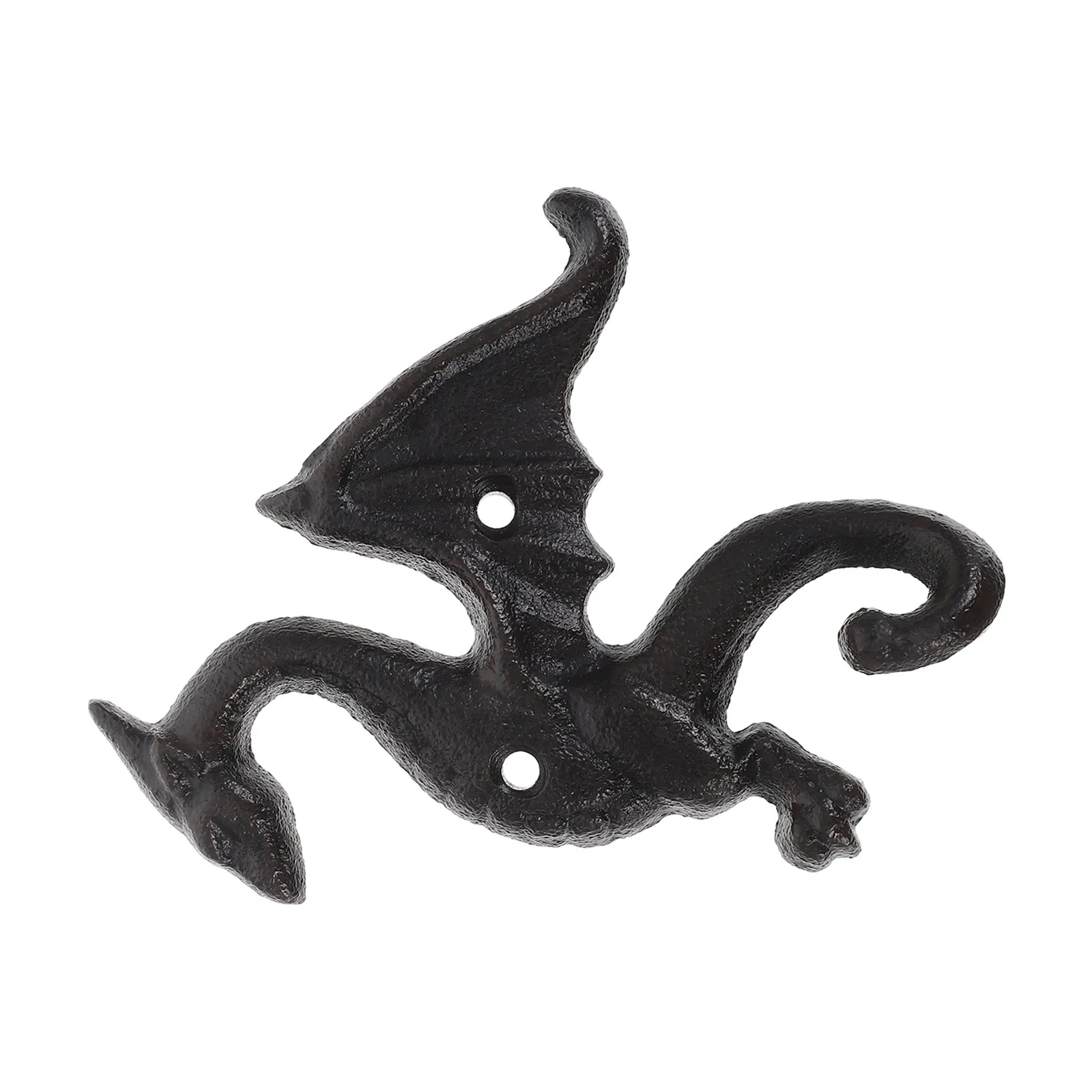 Flying Dragon Cast Iron Wall Hook Rustic Heavy Duty Coat Key Hat Hanger Decorative Vintage Entryway Organizer Farmhouse