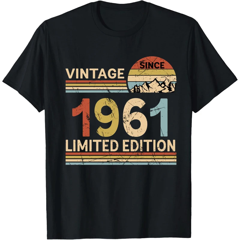 Camisas Retro 1961 para hombre, camiseta Vintage de jubilación retirada, camiseta de 65 cumpleaños, camiseta de jubilación a la edad de 65 años