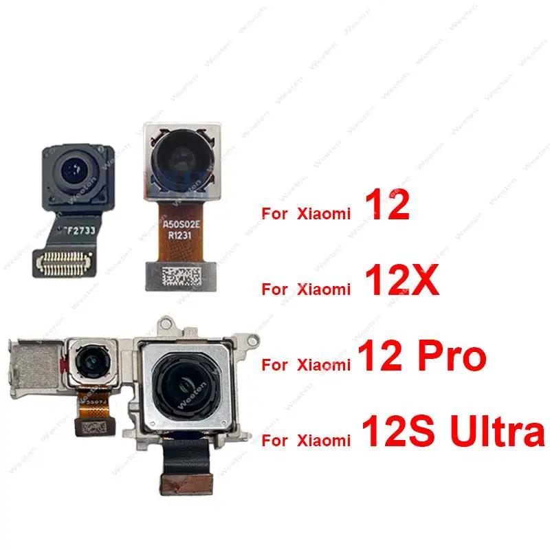 

Передняя и задняя камера для Xiaomi 12 12 Pro 12X 12S, сверхсторонний селфи, передний и задний модуль основной камеры, детали гибкого кабеля