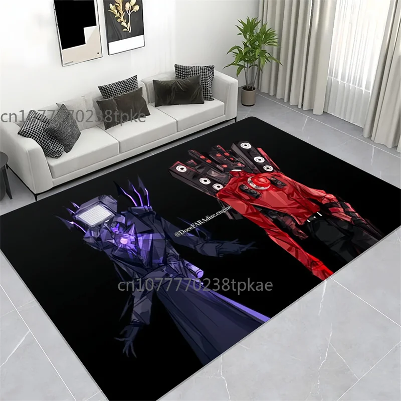 Alfombra de juego Skibidi para inodoro, tapetes para puerta, alfombras decorativas para sala de estar y dormitorio, alfombra para piso de cocina y baño