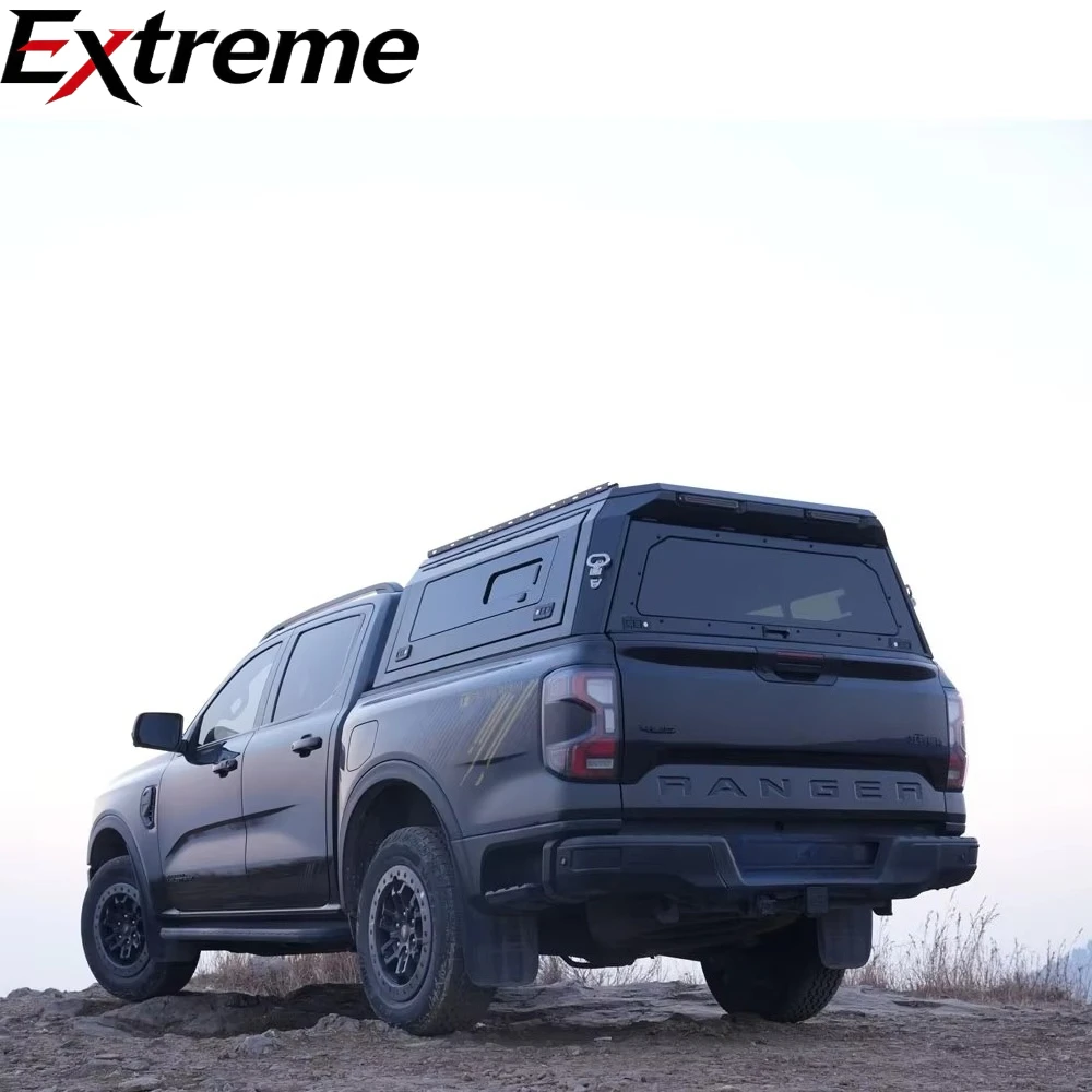 Wholesale Retractable Locking Waterproof Aluminum Alloy Hardtop Canopy Cover for Pickup Trucks with 300KGS Loading Capacity