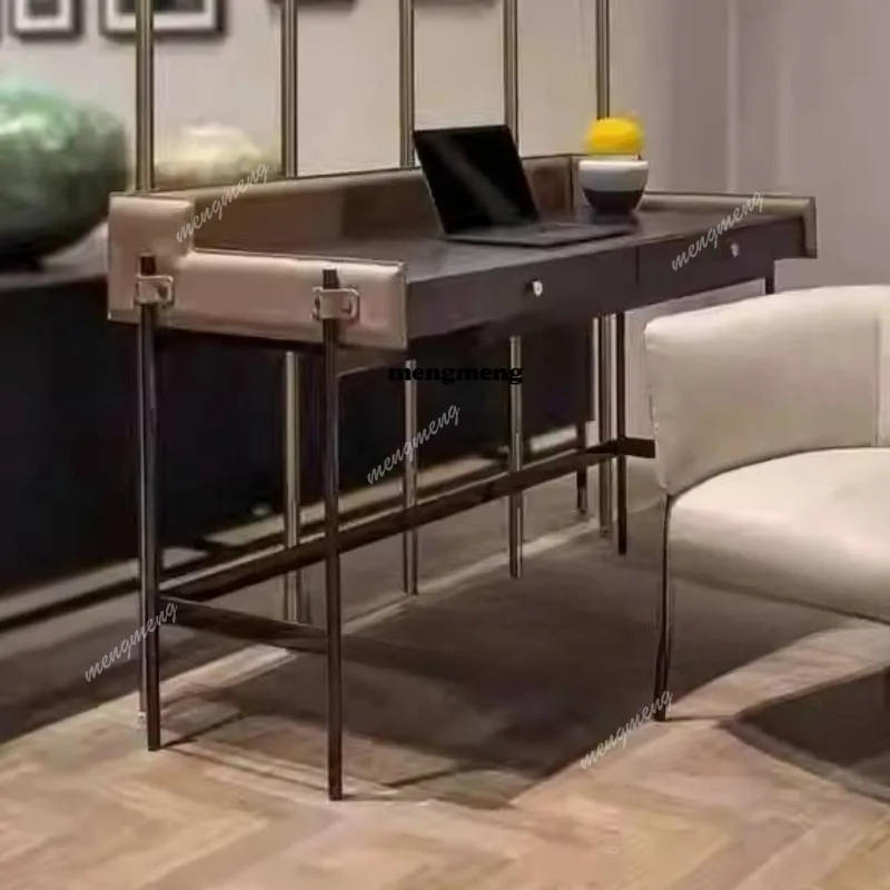Italian minimalist designer office computer desk light luxury home writing desk simple bedroom