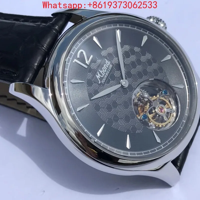 

ST8000 Tourbillon Watch Fine Three-Dimensional Oil Pressure Dial Sapphire American Alligator Leather Belt Men's Watch