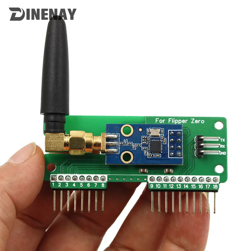 For Flipper Zero CC1101 Modification Module SubGhz Module 433MHz With SMA Antenna Wireless Transceiver Module