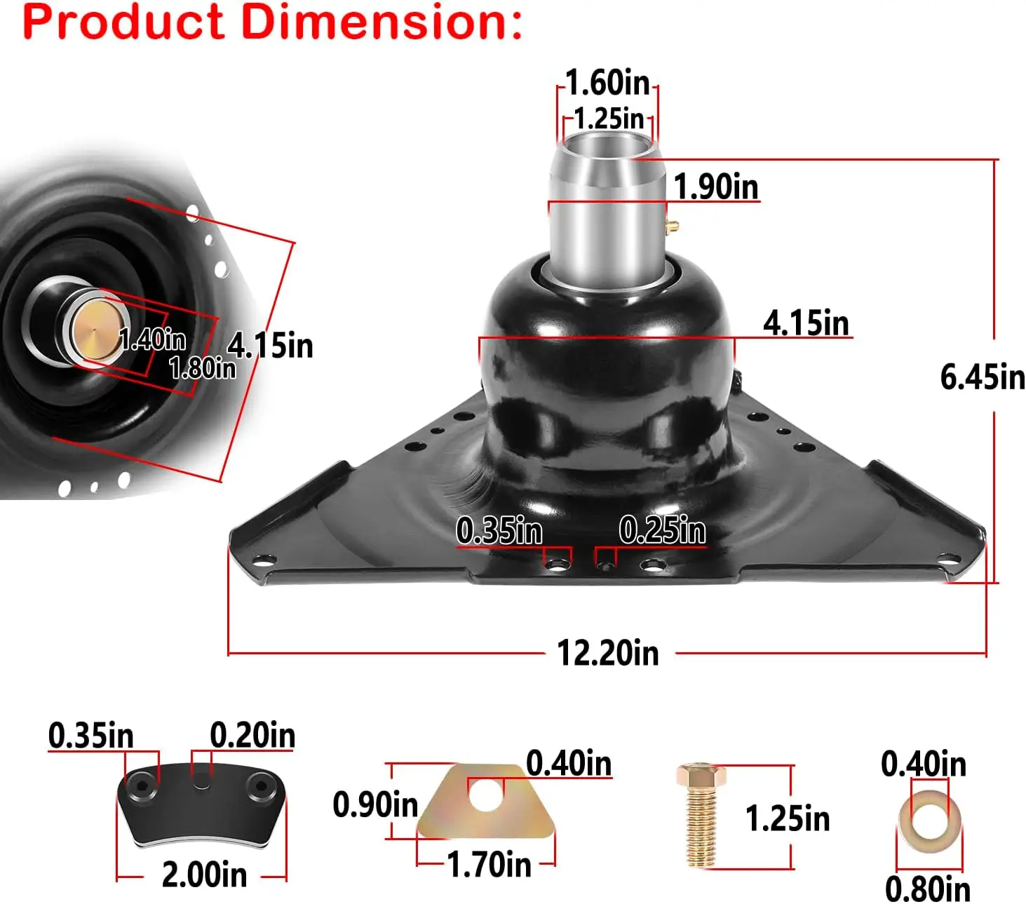 Acoplador de motor TM 14 "Compatible con MerCruiser Alpha Drive V6 V8, sustituye a 18643A5, 18-2323