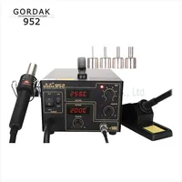 Gordak 952 2 in 1 Desoldering Station digital displayer Hot Air heat Gun with SMD Soldering station Electric iron Air pump