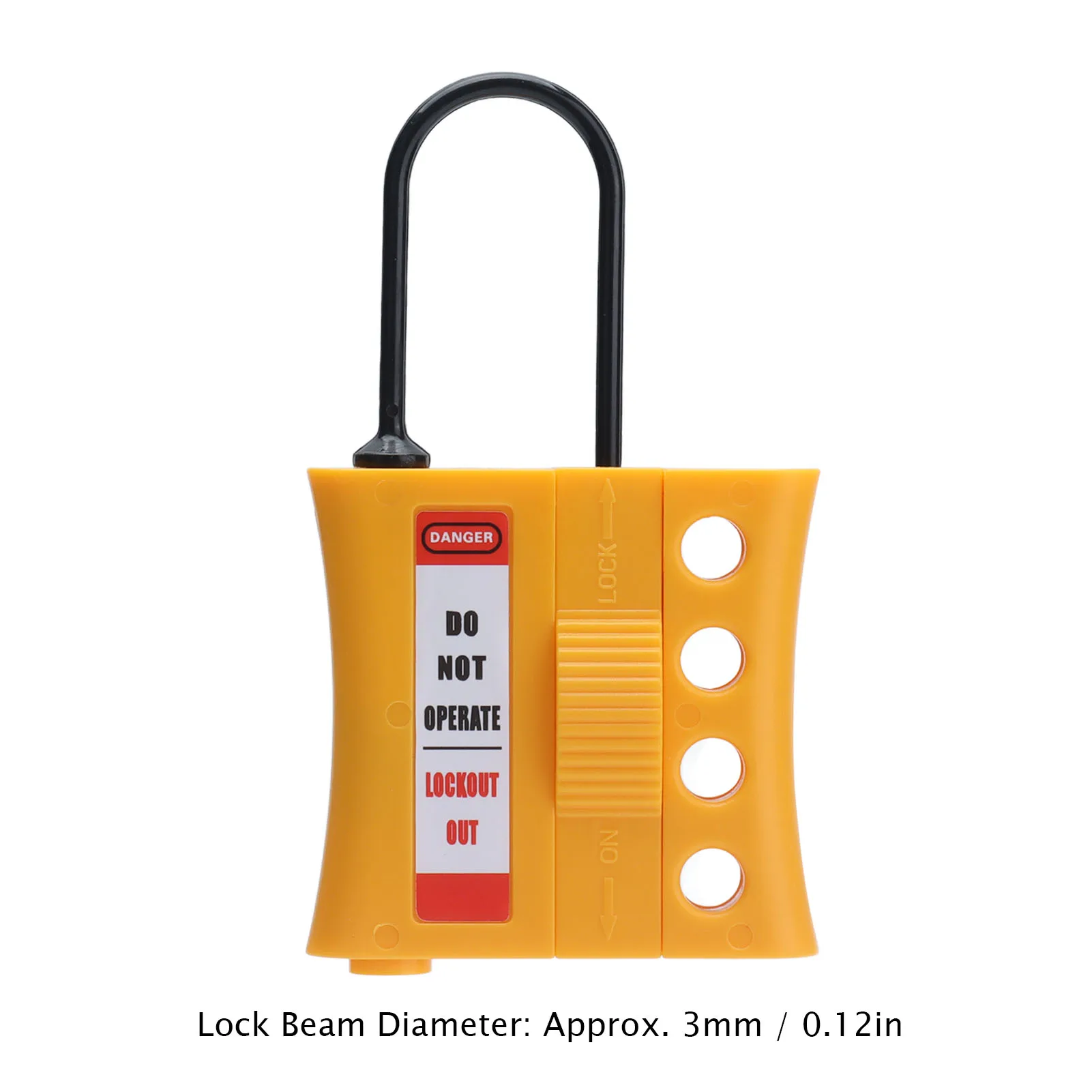 4 Hole Loto Hasp Hasp Tagout Stop Lockout Nylon+ABS 4 Hole Insulated Loto  Lock for 3‑6mm Keyholes Lockout Tagout Hasp