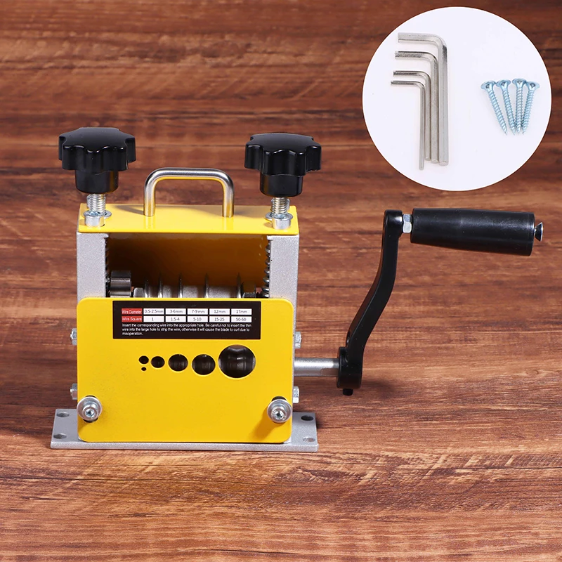 

Portable Cable Stripper Rust-Proof Blades 0.5-15mm Standard 1-17mm Wire Stripping Machine For Scrap Copper Wire Cable Recycling