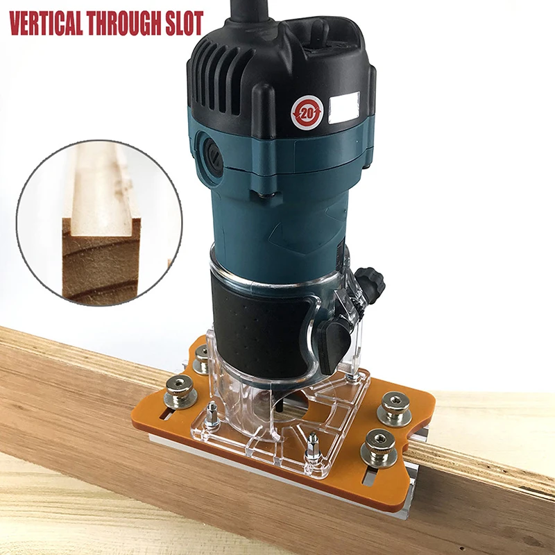 Universal Wooden Trimmer Base Circle Woodworking Circular Cutting Jig Electric Milling Chamfering Wood Router Slotting Locator