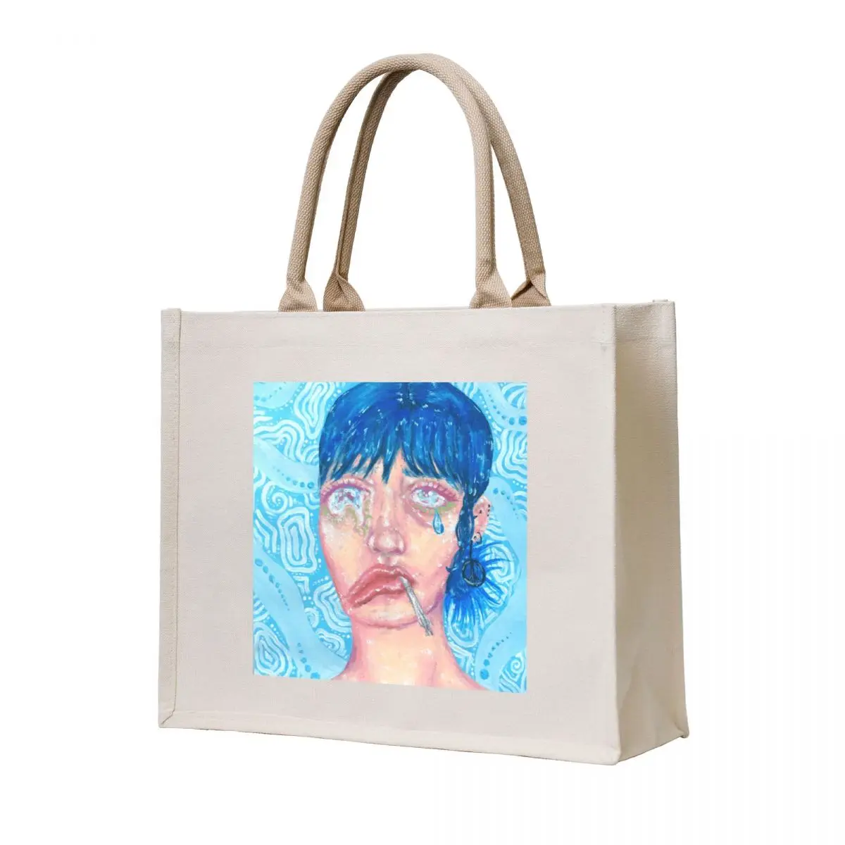 

Blazin' on the Blues Tote Bag eco pack Canvas Shopper
