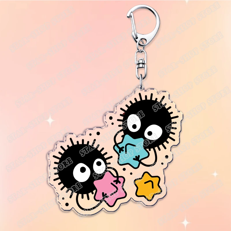 Cute Japanese Anime Keychain for Accessories Bag Aesthetic Kawaii Cat Fire Key Chain Ring Keyring Jewelry Fans Friends Gifts