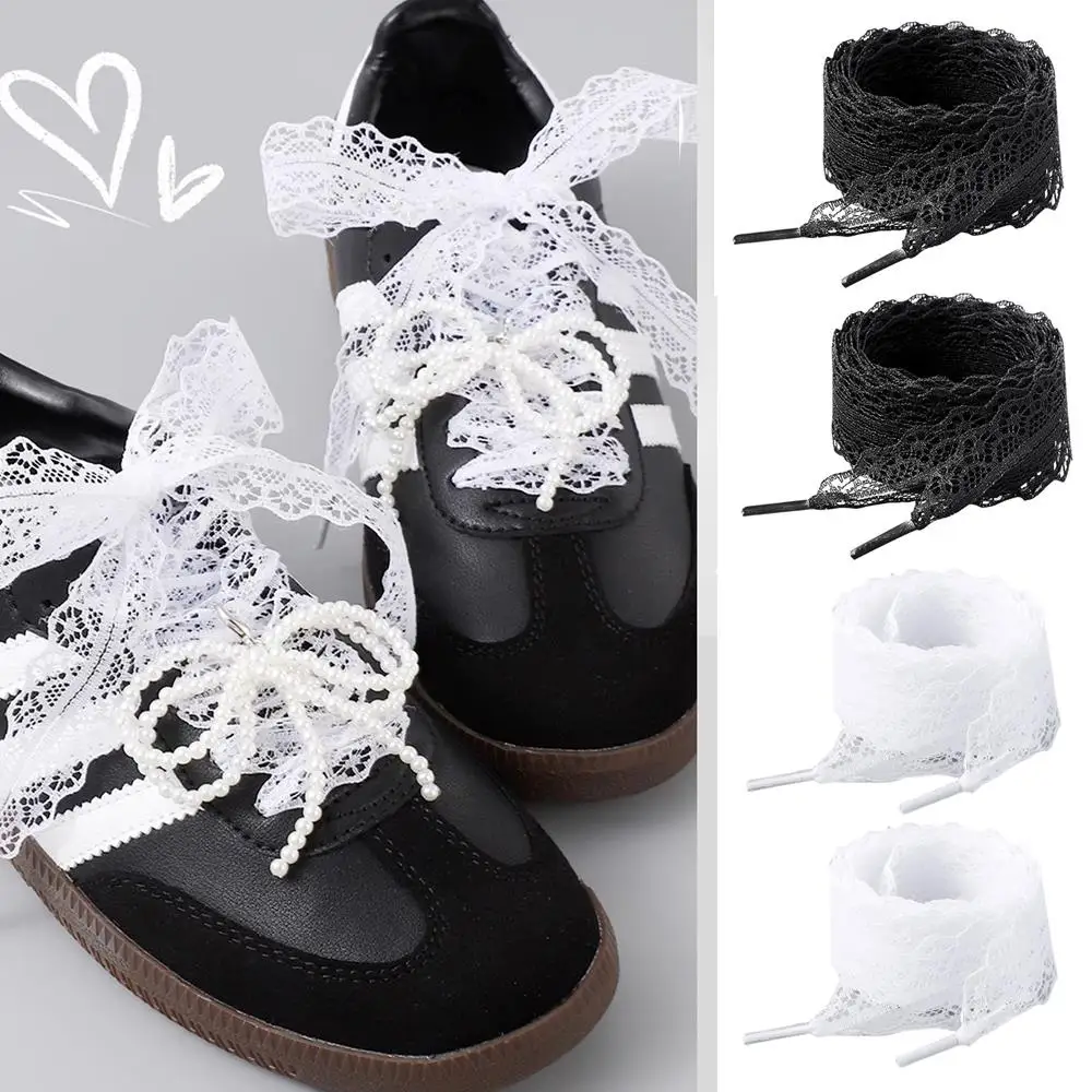 

1 Pair 2.9cm Wide Elastic Hollow Flat lace For White Shoes Leather Sports Casual Sneakers Shoelaces Ballet Training Shoe Strings