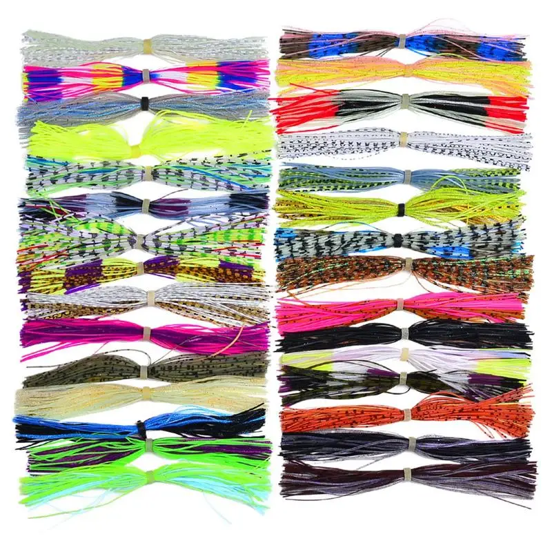 Spinnerbaits For Bass Silicone Jig Skirts 30 Bundles Bait Kit Fishing Replacement Skirts For Outdoor Activities Urgency Backup