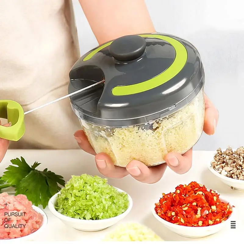 Manual Meat Grinder Hand-pulled Vegetable Cutter 500ml/900ml Kitchen Tools Hand Mixer Chop Meat Fruit Vegetable Wist Shredder