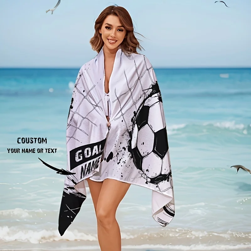 A Personalized Custom-name Beach Towel, Customizable Bath Towel, Pool Towel, Vacation Gift, Beach Towel, Holiday Gift