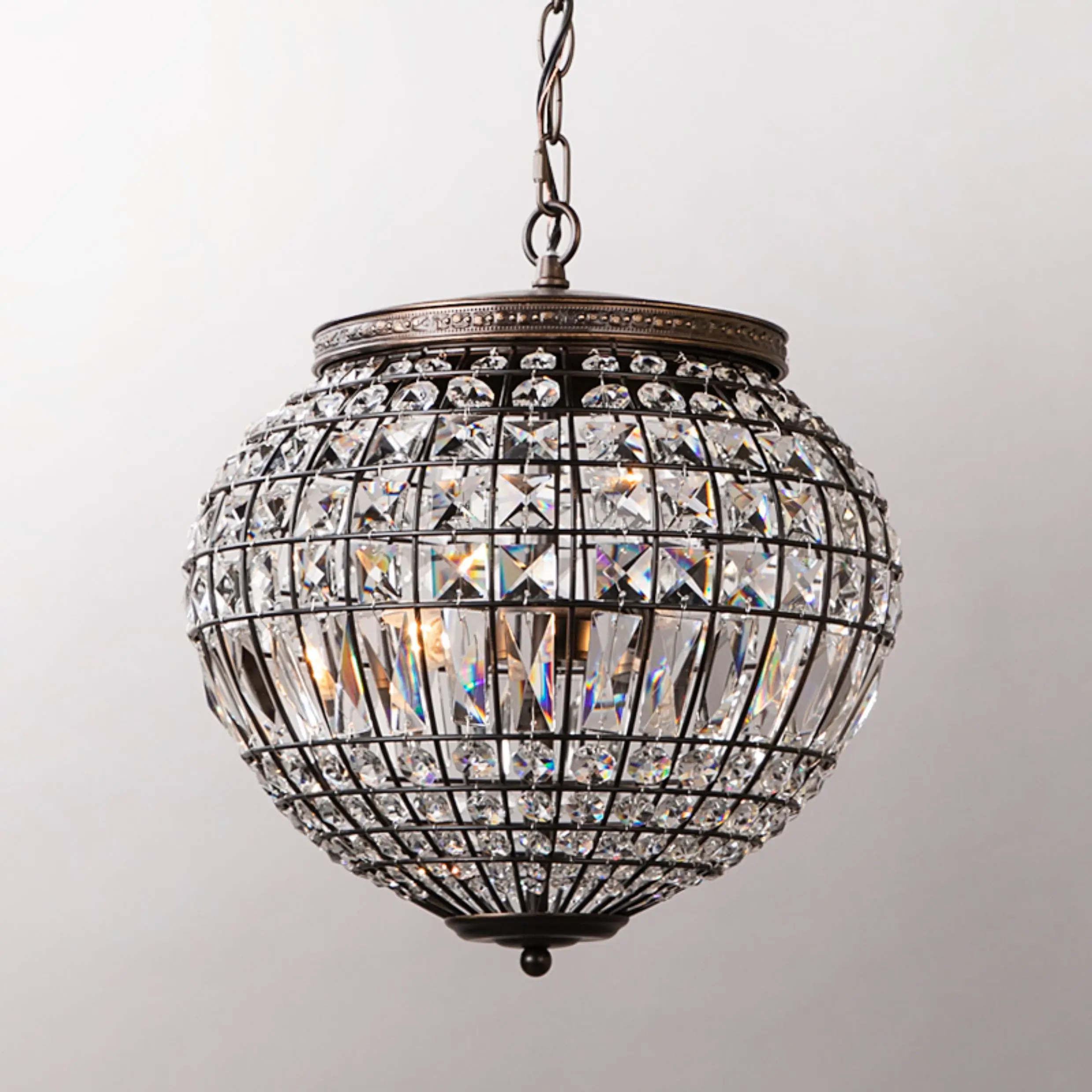 WENYUN Crystal Pendant Light Luxury Retro Led Hanging Lamp for Living Room Bedroom Dining Room Study Home Decor Chandelier