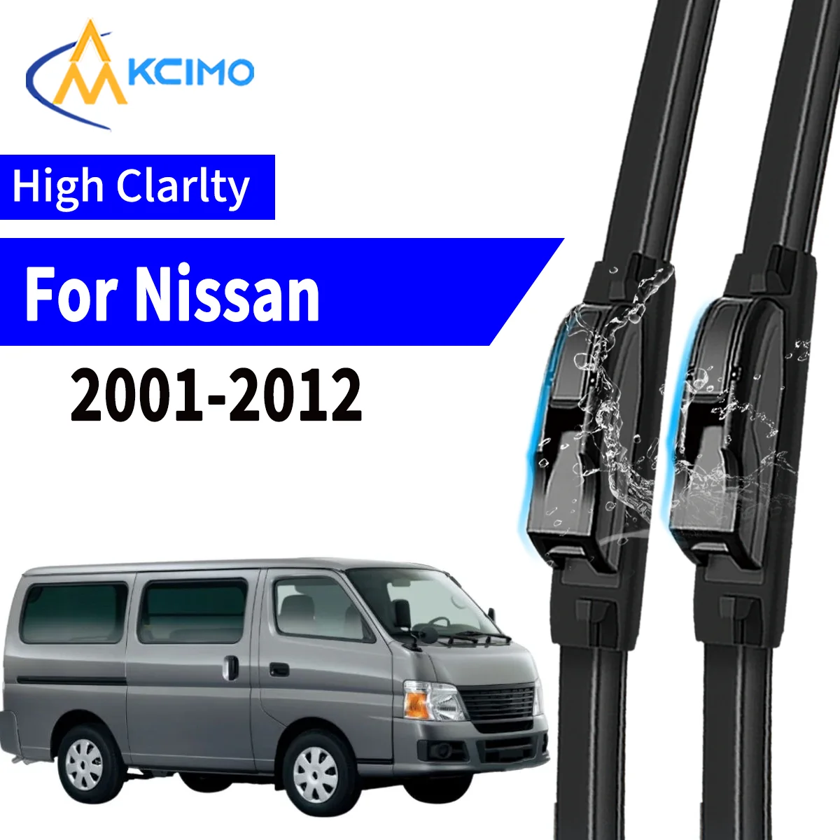 

Premium 2Pcs Windshield Wiper Blades for Nissan Caravan E25 2001-2012 Easy Snap On Installation Streak Free Cleaning All Weather