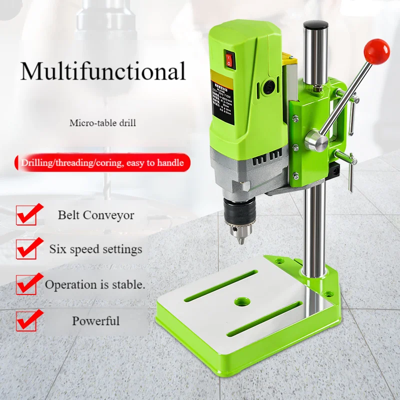 Mini Bench Drill 220V, Multi-Function Micro Drill Press for Industrial Bead Making with Speed Control